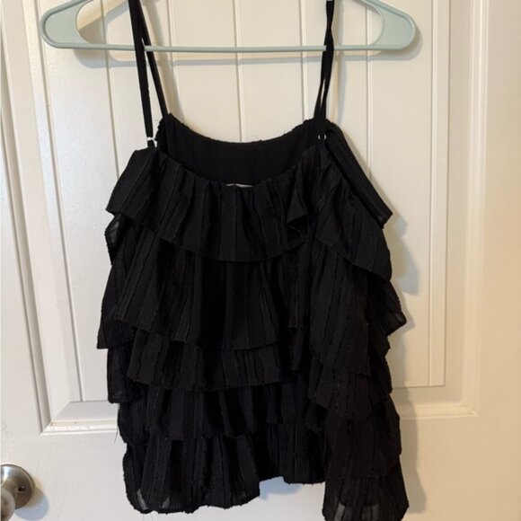 Entro Black Ruffle Blouse - Picture 2 of 3